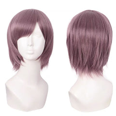 Lilac Grey Layered Side Swoop Pixie Cut Wig for Cosplay 12 Inch