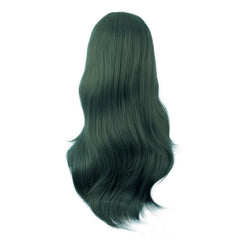 Dark Green Curtain Bang Loose Wave Wig for Cosplay 28 Inch