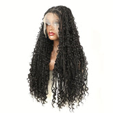 360° Full Lace Box Braided Baby Hair Wig for Black Women