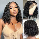 Human Hair 13x4 HD Front Lace Water Wave Wig for Afro-American Women
