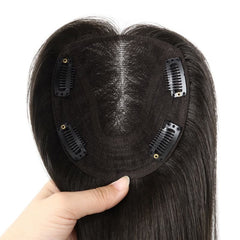 Human Hair Topper for Women 12 Inch Straight Hair Pieces