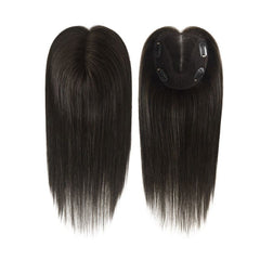 Human Hair Topper for Women 12 Inch Straight Hair Pieces