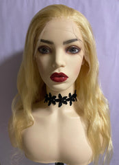 Long 613 Blonde Beach Wave HD Swiss 13x4 Front Lace Human Hair Wig