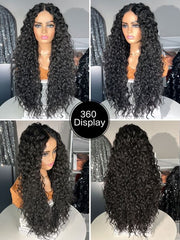 Long Latina Kinky Curly T-Part HD Front Lace Wig