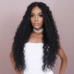 Long Latina Kinky Curly T-Part HD Front Lace Wig