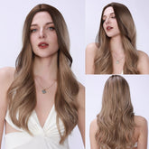 Ombre Blonde Long Body Wave Wig for Party