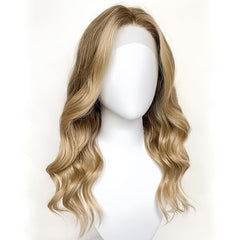24'' Long Ombre Blonde Hand Made Front Lace Body Wave Wig