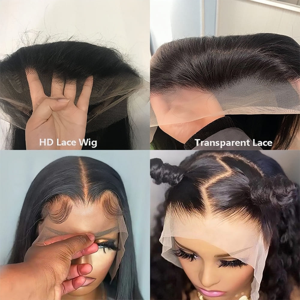 100% Brazilian Raw Natural Black Human Hair Wig 13X4 Lace Front