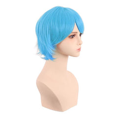 Baby Blue Layered Pixie Cut Side Swoop Wig for Cosplay 12 Inch
