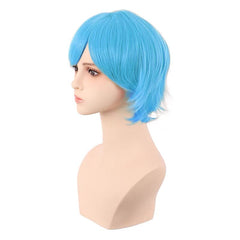Baby Blue Layered Pixie Cut Side Swoop Wig for Cosplay 12 Inch