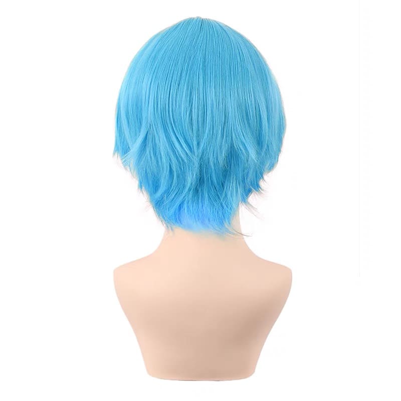 Baby Blue Layered Pixie Cut Side Swoop Wig for Cosplay 12 Inch