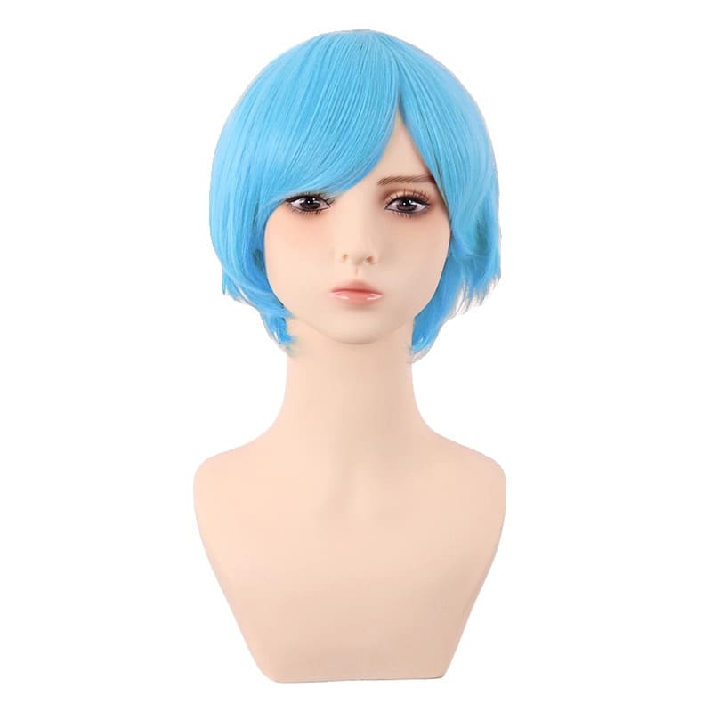 Baby Blue Layered Pixie Cut Side Swoop Wig for Cosplay 12 Inch