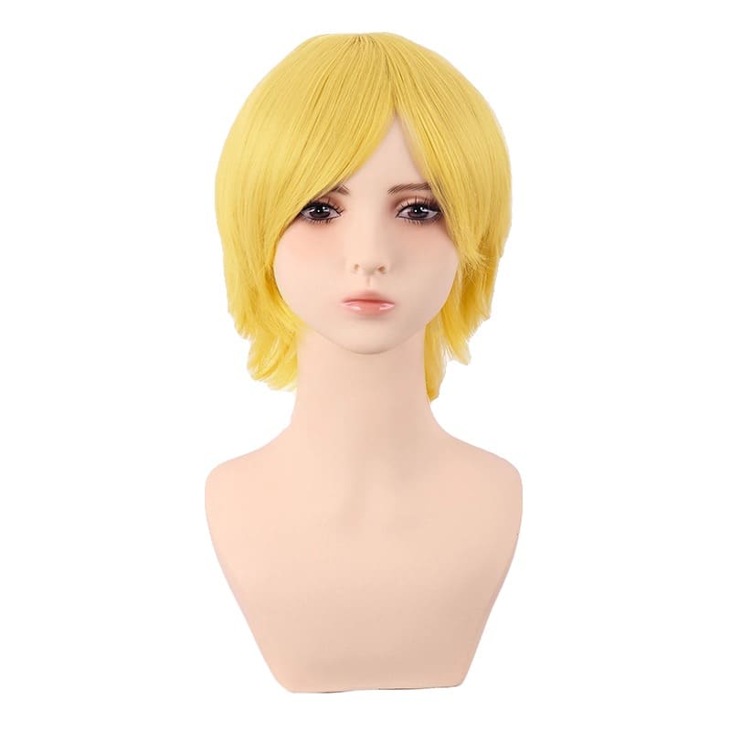 Yellow Layered Pixie Cut Wig for Cosplay 12 Inch