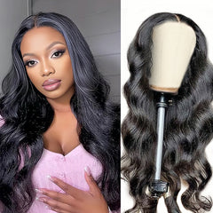 12A Brazilian Human Hair Black 13x4 Front Lace Body Wave Wig