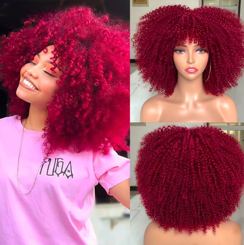 14 Inch Afro Kinky Curly Wig for Black Women
