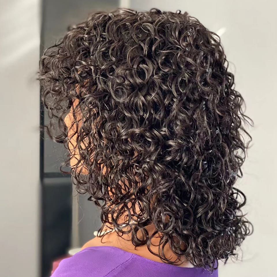 14 Inch Water Wave Fringe Human Hair Bob Wig With Bangs
