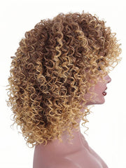 18 Inch Blonde Afro Kinky Curly Synthetic Wig