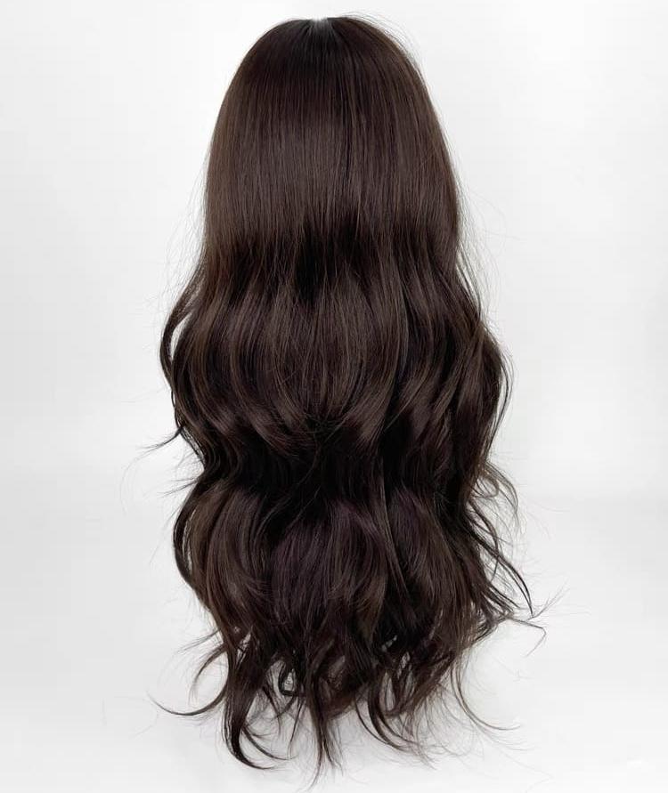 22 Inch Black Natural Wavy Wig