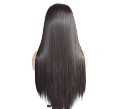 24 Inch Natural Black 13x3 Front Lace Free Part Straight Wig