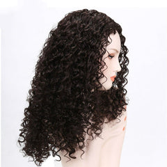 26 Inch Natural Black Long Afro Kinky Curly Wavy Wig
