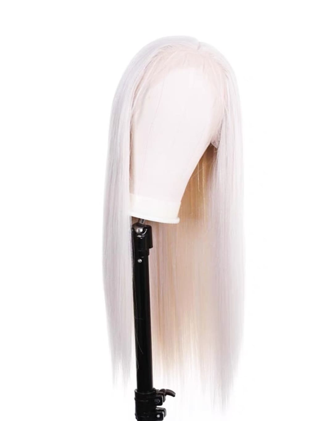 26 inch long white front lace wig