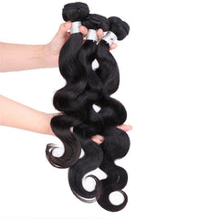 3A Brazilian Real Hair Bundles Body Wave Natural Color