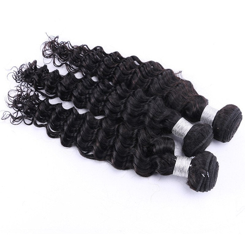 3A Real Hair Bundles Deep Curly Natural Color