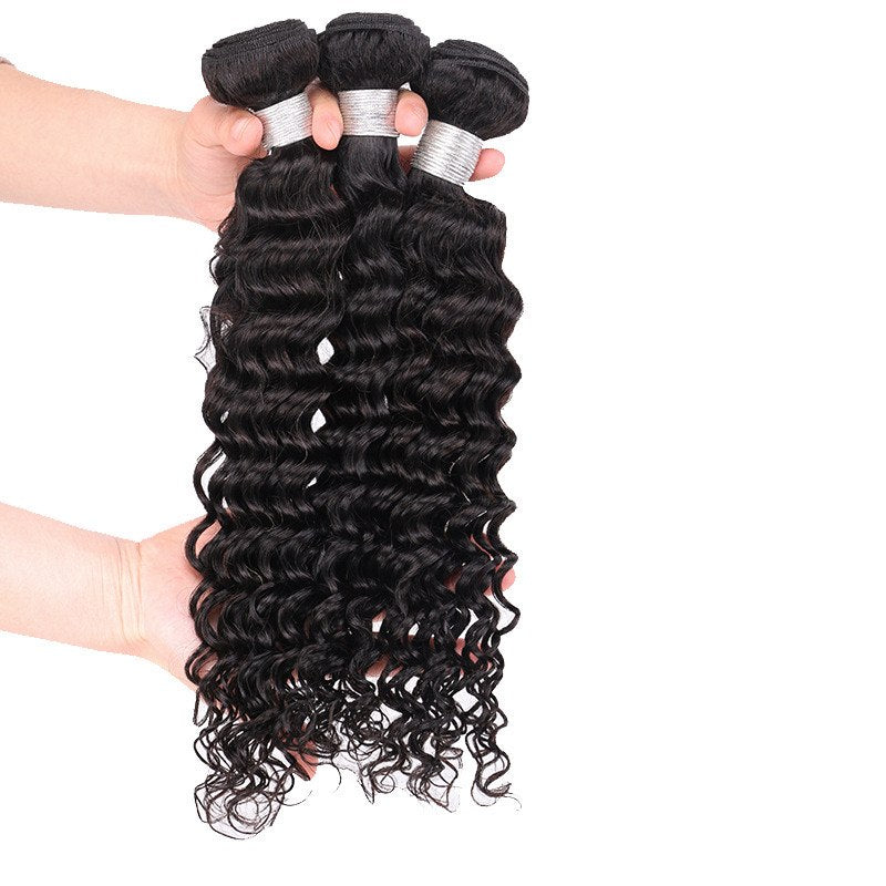 3A Real Hair Bundles Deep Curly Natural Color