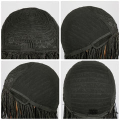 4x4 Clouser Lace Fringe Braided Bob Wig for Afro-American Women