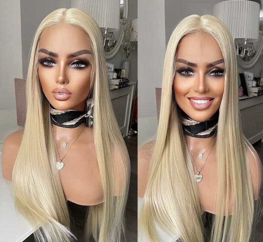 613 Blonde 13x3 Frontal Lace Free Part Straight Wig