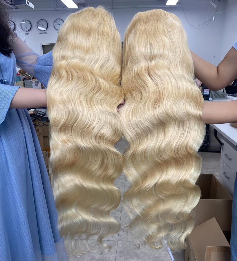 10-22 Inches 13x4 Lace Front 613 Blonde Body Wave Virgin Human Hair Wig