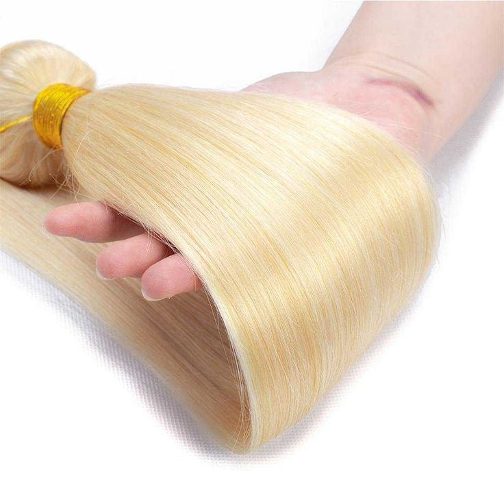 613 Blonde Human Hair Curtain Bundles Straight 100g