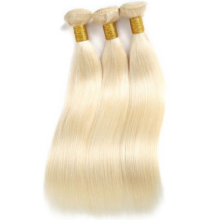 613 Blonde Human Hair Curtain Bundles Straight 100g