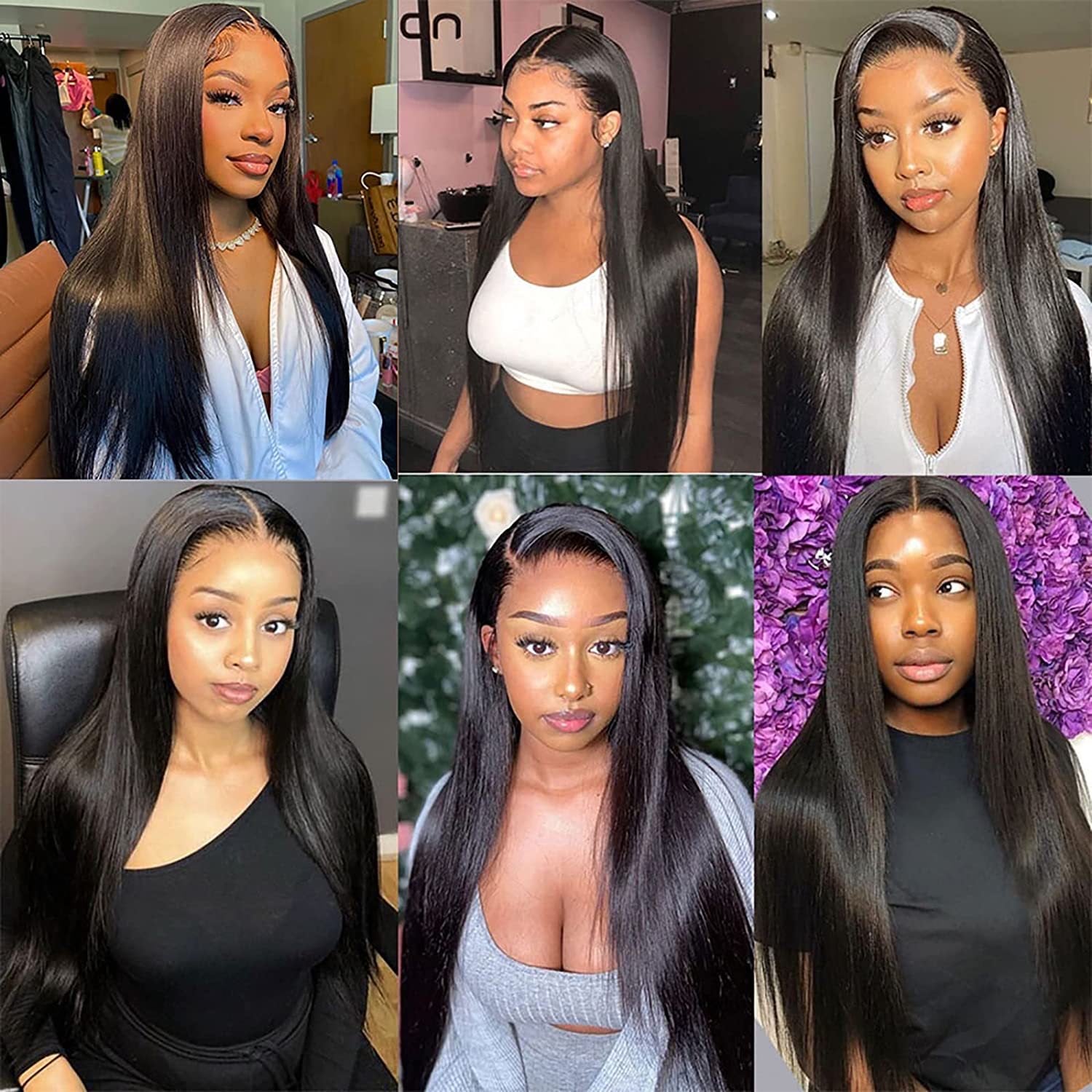 Brazilian Black 13x4 Front Lace Straight Human Hair Wig