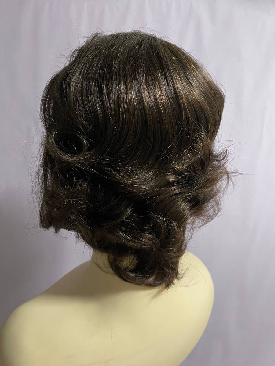 Brown Pixie Cut Human Hair 13x4 Front Lace Loose Wave Wig