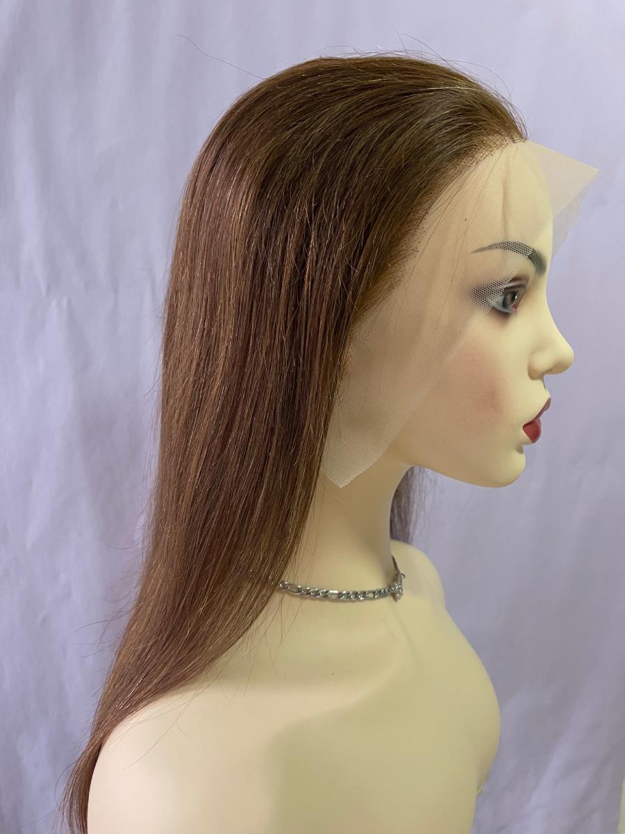 Chocolate Brown 13x4 Front Lace Human Hair Bob Wig 180% Density
