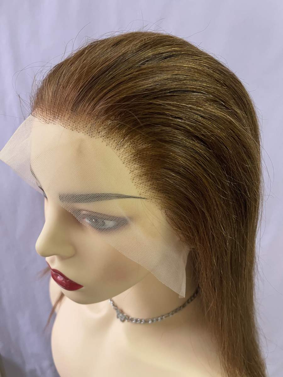 Chocolate Brown 13x4 Front Lace Human Hair Bob Wig 180% Density