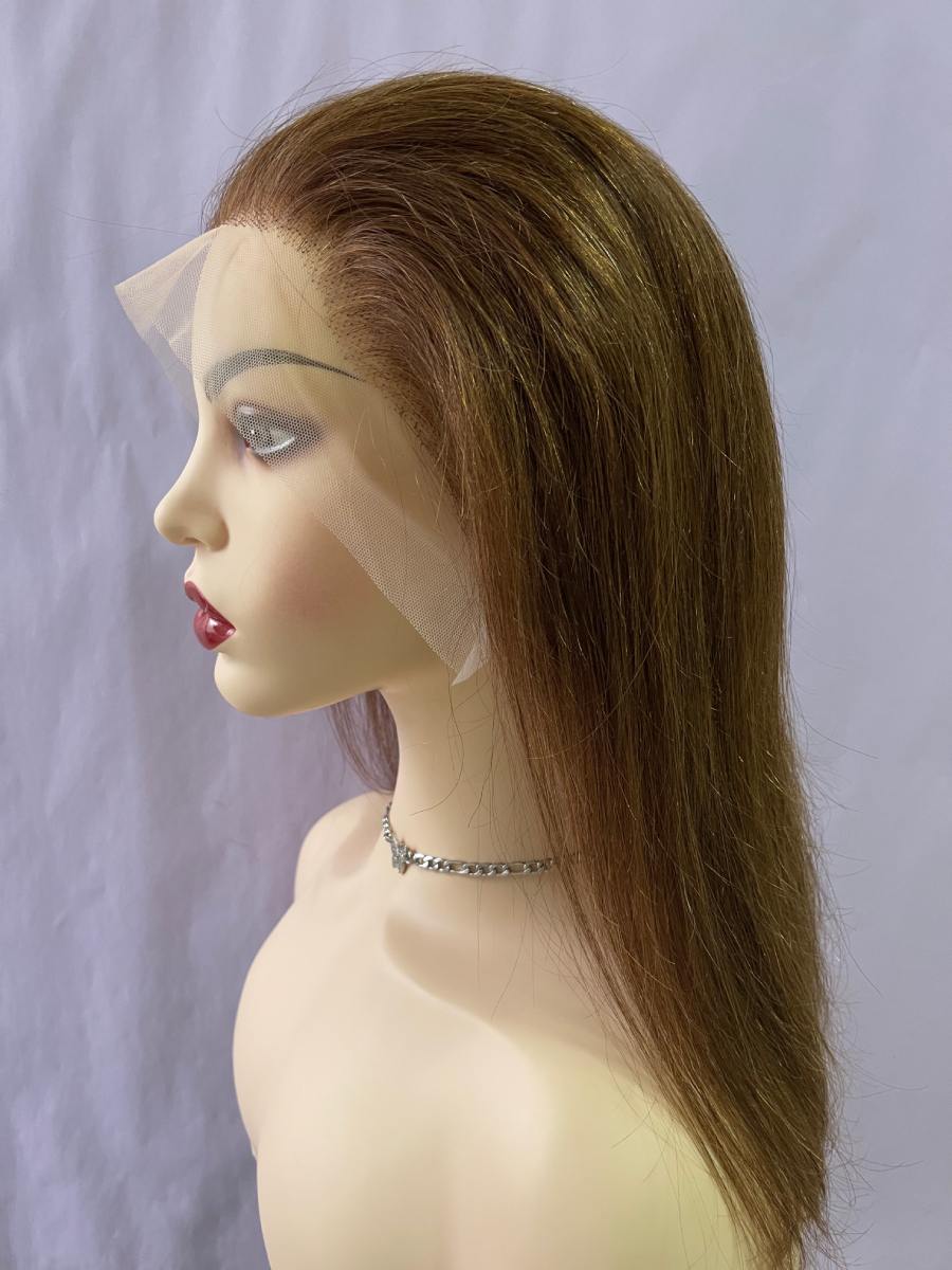 Chocolate Brown 13x4 Front Lace Human Hair Bob Wig 180% Density