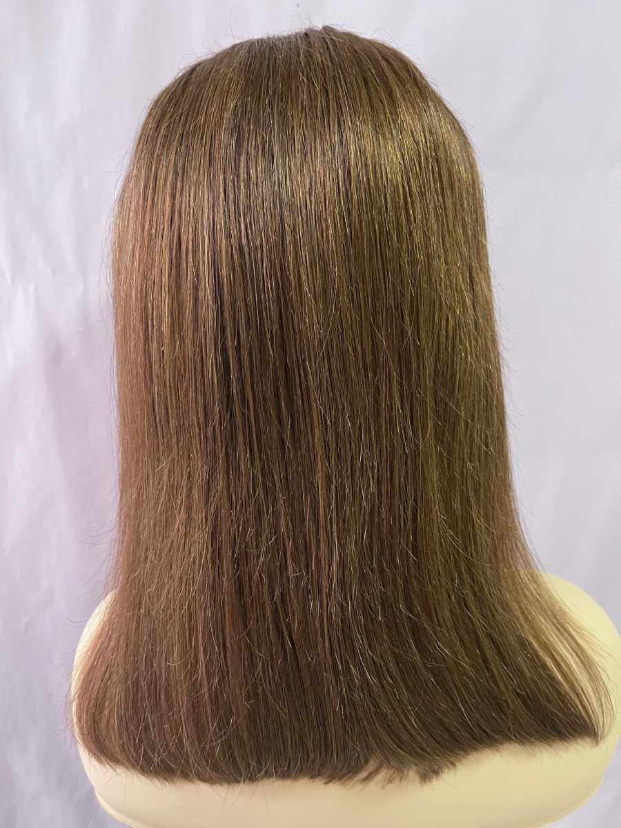 Chocolate Brown 13x4 Front Lace Human Hair Bob Wig 180% Density