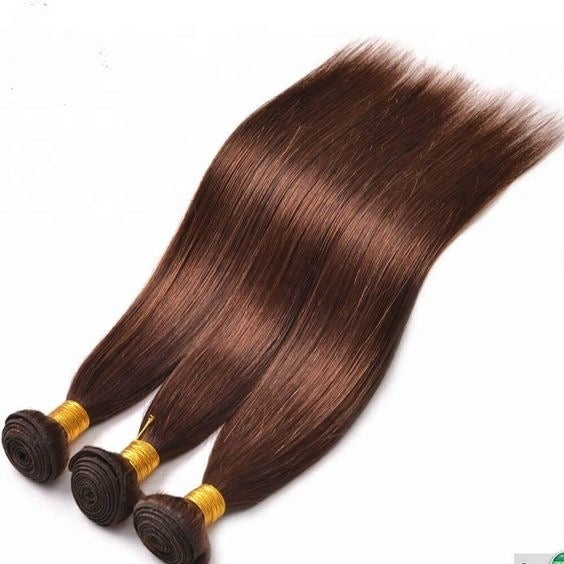 Chocolate Brown Human Hair Curtain Bundles Straight 100g