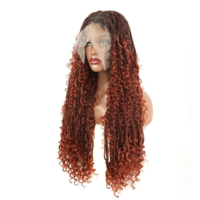 360° Full Lace Box Braided Baby Hair Wig for Black Women