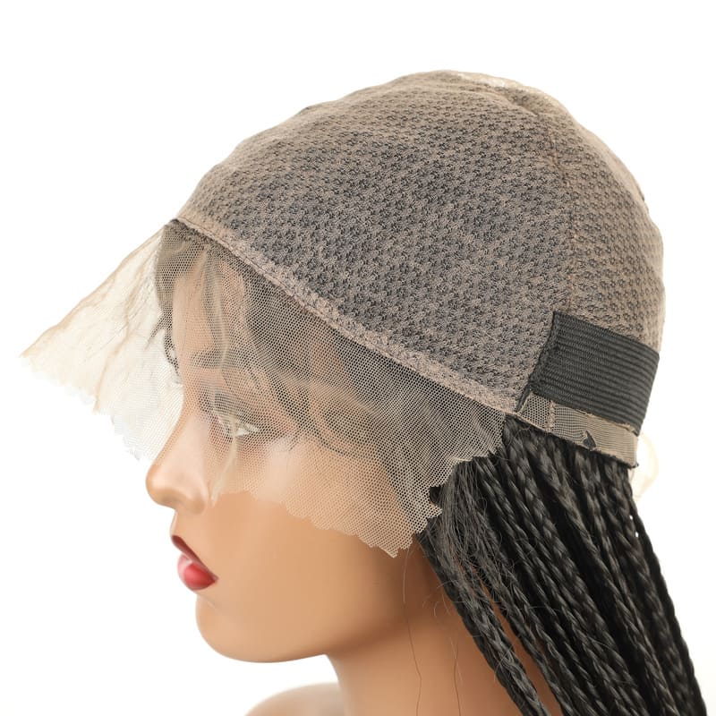 360° Full Lace Box Braided Baby Hair Wig for Black Women