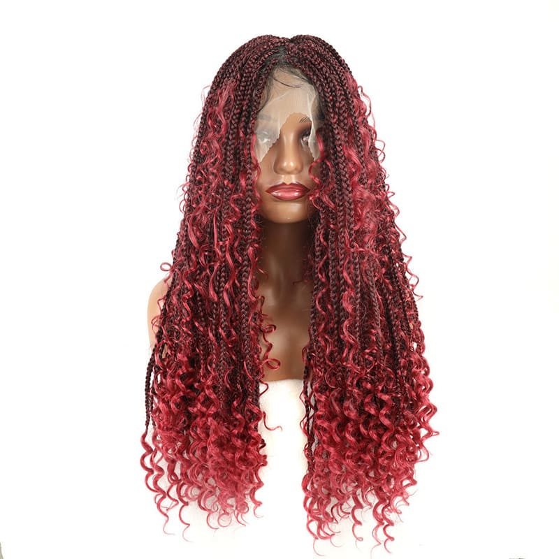 360° Full Lace Box Braided Baby Hair Wig for Black Women