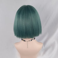 Blunt Cut Short Straight Bob Wig with Bangs