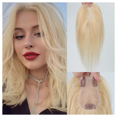 Human Hair Lace Topper for Women Hand-Made Straight Hair Pieces