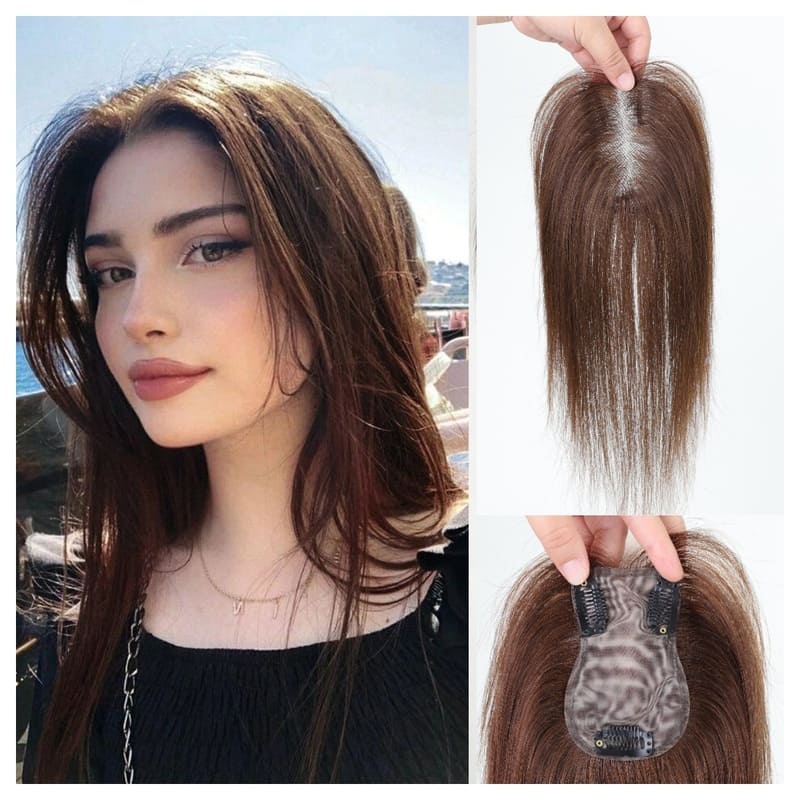 Human Hair Lace Topper for Women Hand-Made Straight Hair Pieces