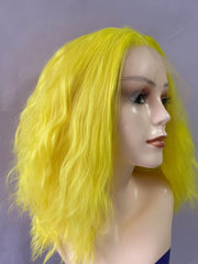 Long Yellow Layered Deep Wave 13x4 Front Lace Wig