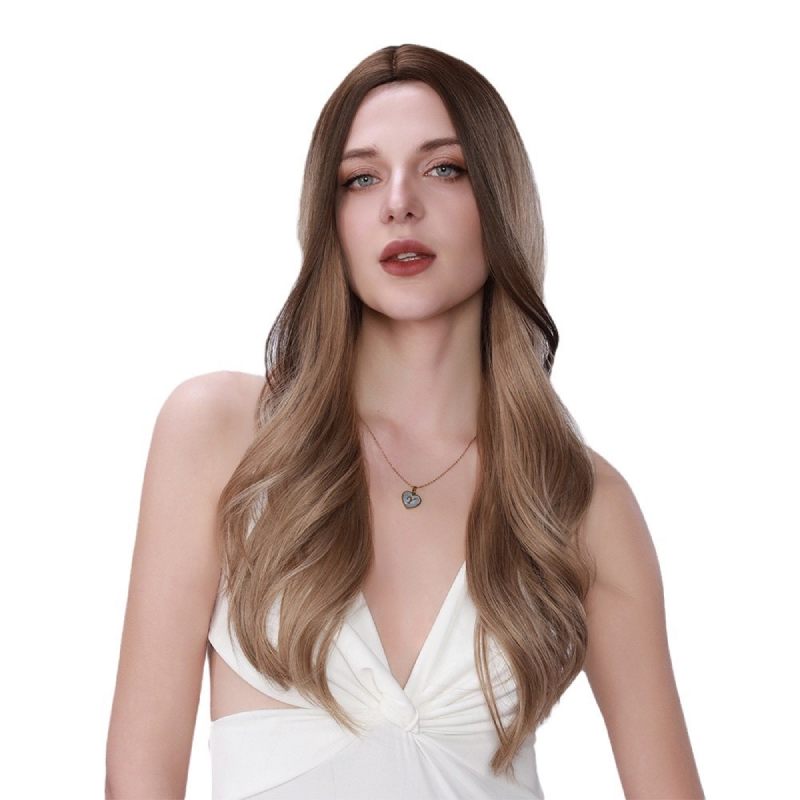 Ombre Blonde Long Body Wave Wig for Party