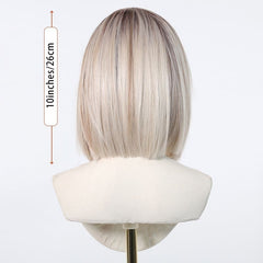 Ombre Platinum 13x6 HD Front Lace  Straight French Bob Wig