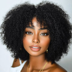 Black Afro Kinky Curly Wig for Afro American Women